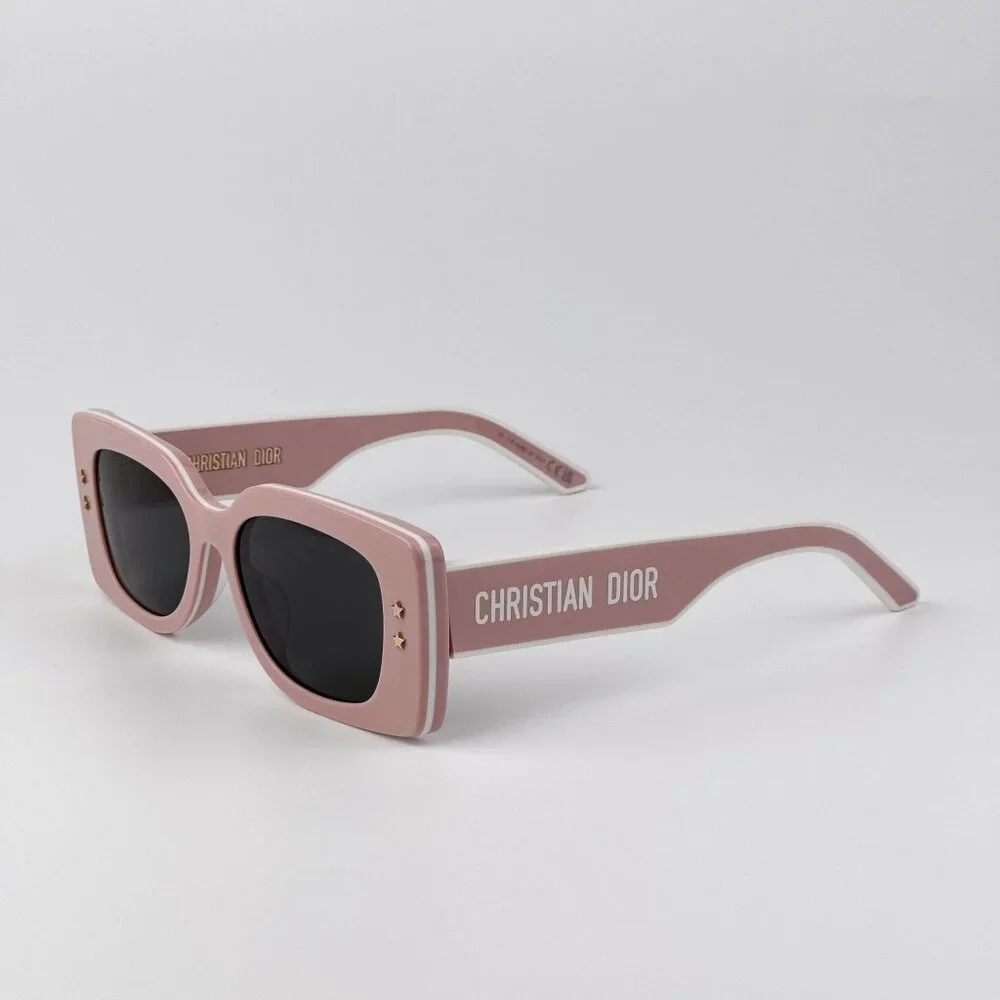 Dior DIORPACIFIC S1U Sunglasses – Pink & White Rectangle Frame | Model 40A0